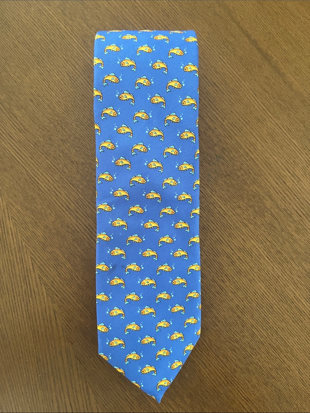 Goldfish Print Blue Tie Izod